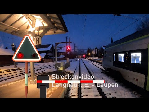 Cab ride Langnau i. E. to Laupen - Führerstandsmitfahrt Langnau i. E. nach Laupen