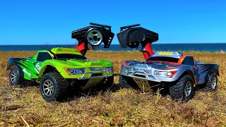 WLToys A969 1/18 4WD Short Course Truck High Speed RC Cars! Orange vs Green First look & First Run!