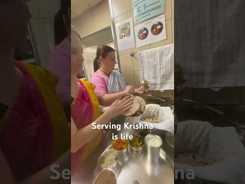 Foreigners embrace sanatan dharma #cooking for krishna #hare krishna #iskcon #shorts