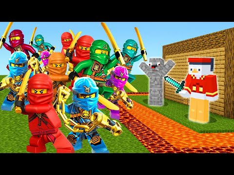 LEGO NINJAS vs SICHERSTE MINECRAFT BASE!