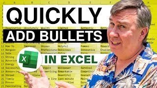 Excel Efficiency Boost: Quickly Add Bullets - Episode 2281