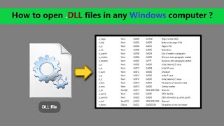 How to open .DLL files in any Windows computer ?