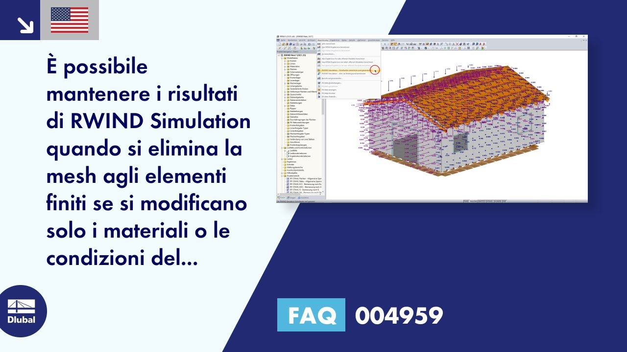 FAQ 004959 | È possibile mantenere i risultati di RWIND Simulation quando si elimina la mesh agli elementi finiti ...