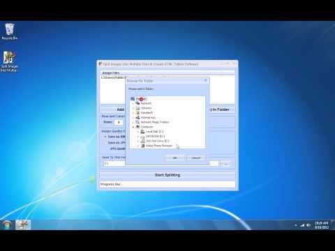Split Images Into Multiple Files & Create HTML Tables Software