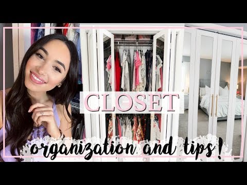 SMALL CLOSET ORGANIZATION IDEAS! MORE STORAGE WITH LESS SPACE! | Alexandra Beuter