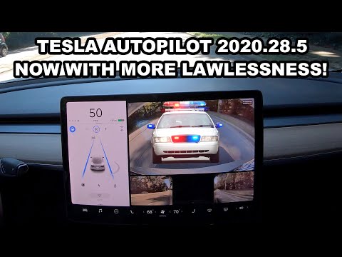 Tesla Autopilot 2020.28.5:  Now with more lawlessness!