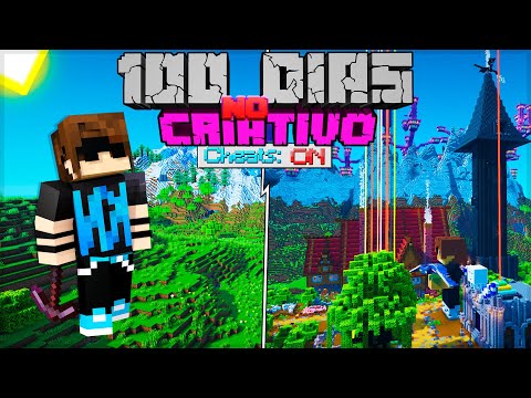 SOBREVIVI 100 DIAS SENDO CRIATIVO NO MINECRAFT SURVIVAL