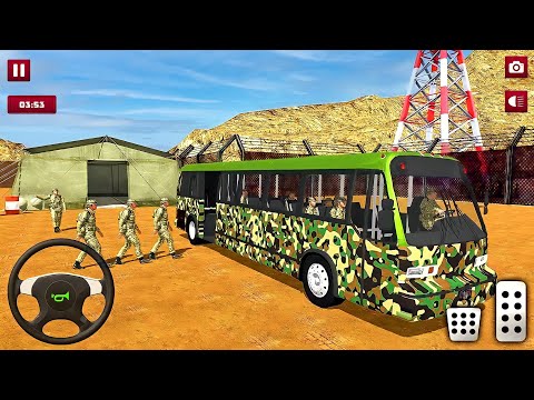 Army Bus Driver US Soldiers Transport Duty 2022 - Offroad Bus Driving - Android Gameplay
