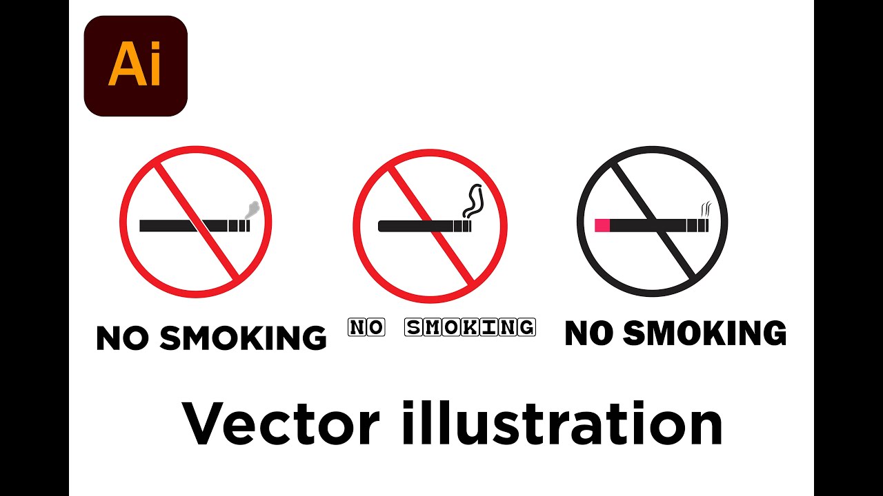 How to design a No smoking icon in adobe illustrator