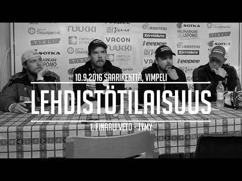 1. Finaali 10.9.2016 Veto - SoJy lehdistötilaisuus