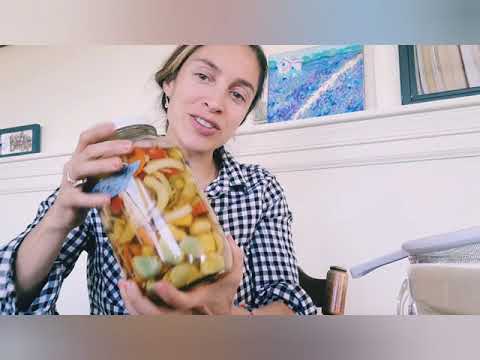 My Version of Rosemary Gladstar's Fire Cider SPICY, Adding Raw Honey 🍯 Herbs, Garlic, Onions, Ginger