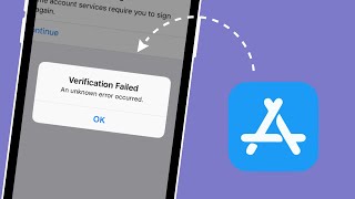 Download the video "How To Fix Verification Failed An Unknown Error Occurred"