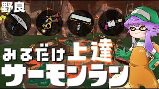 【野良】見るだけ上達サモラン！96傘ガエンカーボンアラマキ砦🐋カンスト297回【スプラトゥーン3/サーモンランNW】