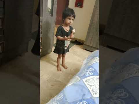 Cute Baby Warisha Eating Ice cream 🍦