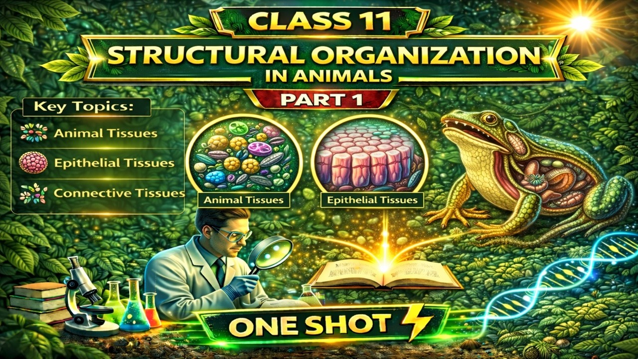 CBSE Class 11 || Biology || Structural Organization in Animals || Part-I || Animation ||English