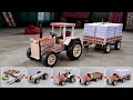 DIY Matchbox Tractor With Paper Trailer Amazing Handmade Mini Tractor Craft