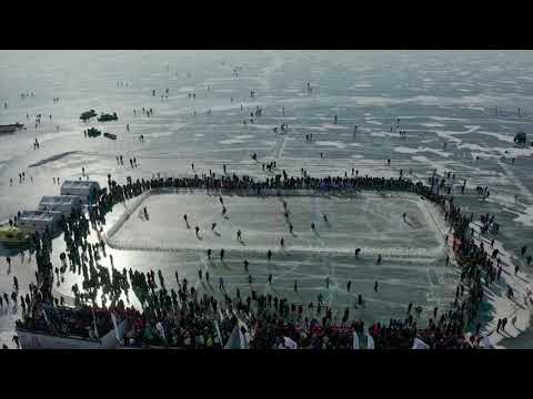 Ice-hockey stars support climate with Lake Baikal game
