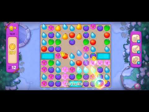 Gardenscapes level 1231 Super hard level satisfying victory