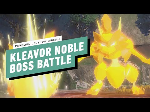 Pokemon Legends: Arceus - Kleavor Noble Pokemon Boss Battle