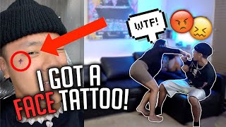 I GOT A FACE TATTOO! **mom tried to beat me up and scrape it off**