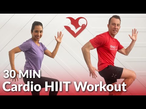 30 Min Cardio HIIT Workout for Fat Loss at Home - 30 Minute No Repeat Full Body HIIT Cardio Workout