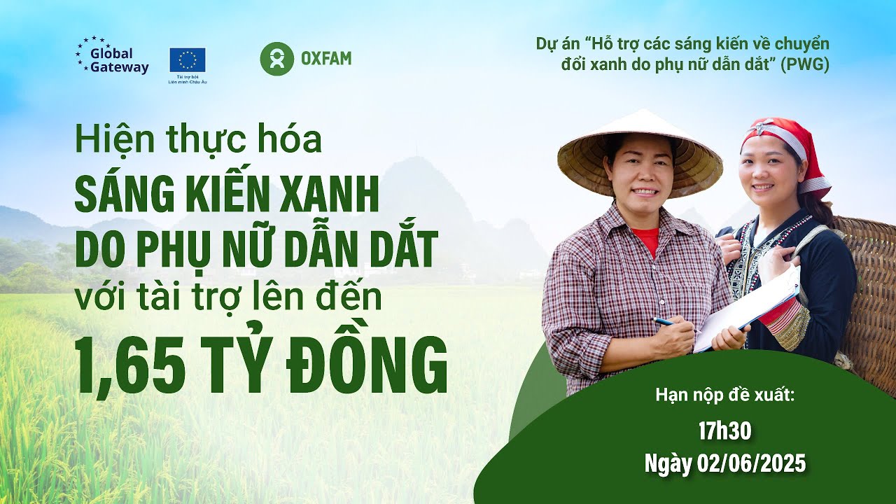 Mời nộp sáng kiến về chuyển đổi xanh do phụ nữ dẫn dắt