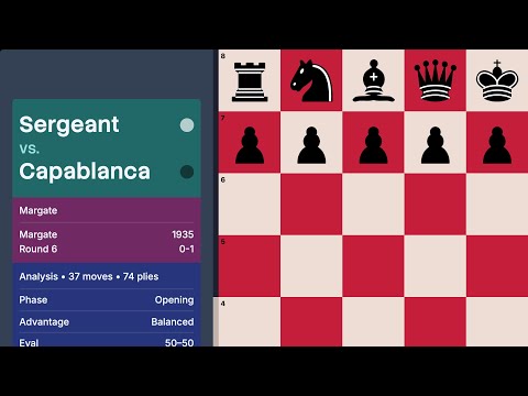 Sergeant vs Capablanca — Margate 1935 (Round 6)