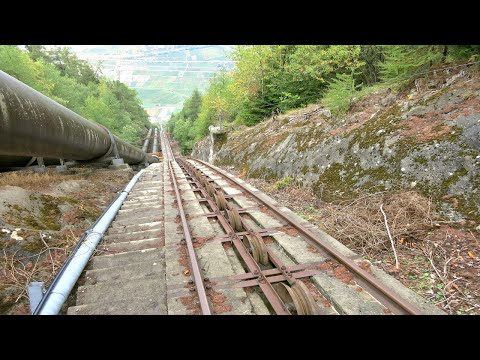 Standseilbahn 1908.01 Riddes - Villy Talfahrt Kraftwerk Ecône - Wasserschloss komplett funiculaire
