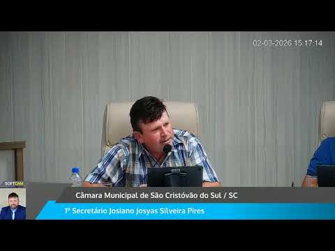 1º Sessão Ordinária do Mês de Março de 2026