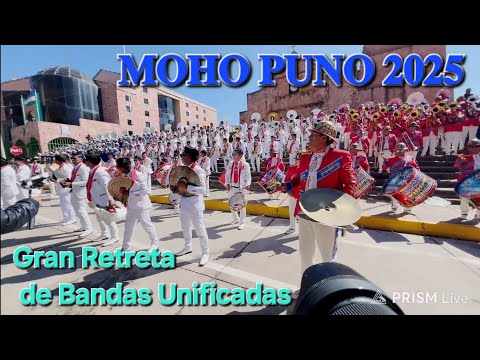 GRAN RETRETA DE BANDAS UNIFICADAS MOHO PUNO PERÚ 2025 FESTIVIDAD EN HONOR AL SEÑOR DE EXALTACION 