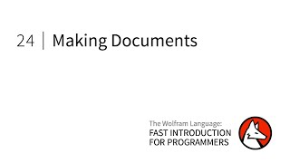 Fast Introduction for Programmers: Making Documents