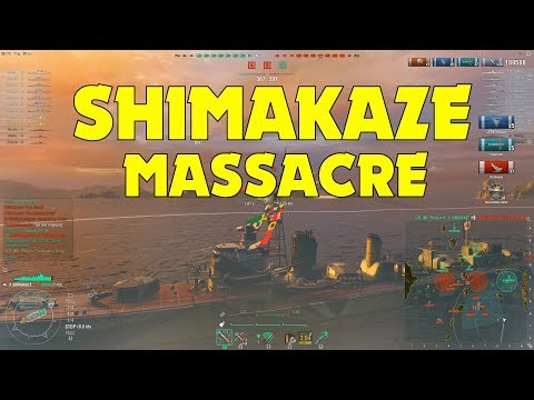 SHIMAKAZE MASSACRE - 341K Dmg || World of Warships