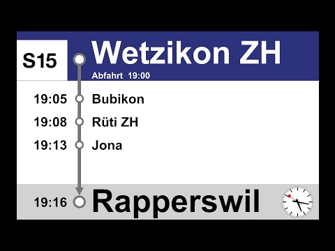 ZVV Begrüssungsansage, S15 (Wetzikon ZH-Rapperswil SG) | Bauarbeiten
