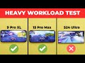 Pixel 9 Pro XL vs iPhone 15 Pro Max vs S24 Ultra - Heavy Workload Test