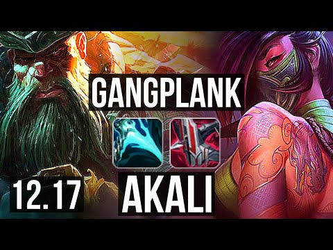 GP vs AKALI (TOP) | 2.3M mastery, 7 solo kills, 1000+ games, Dominating | EUW Grandmaster | 12.17