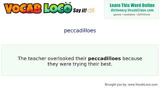 Video thumbnail for peccadilloes