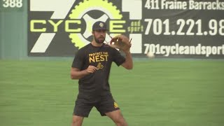 Baseball: Benjamin Rosengard making a bid to represent the hometown Larks at this year's all-star ga