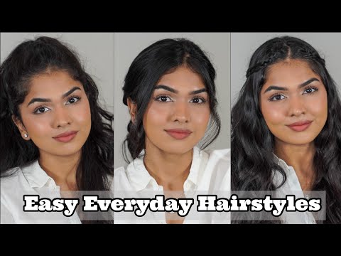 No heat Simple Everyday hairstyles || No tools || Wavy...