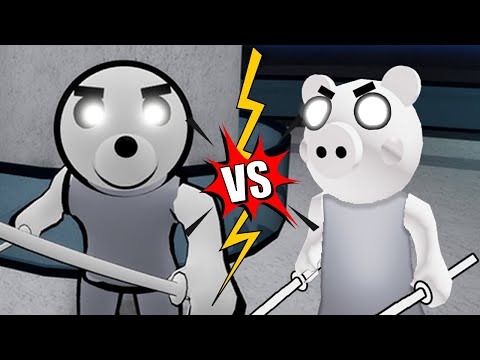 Piggy Mr. Cartoon infected vs New JUMPSCARE animation Accurate Piggy RP!