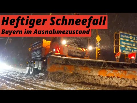 Heavy snowfall in Bavaria - An overview