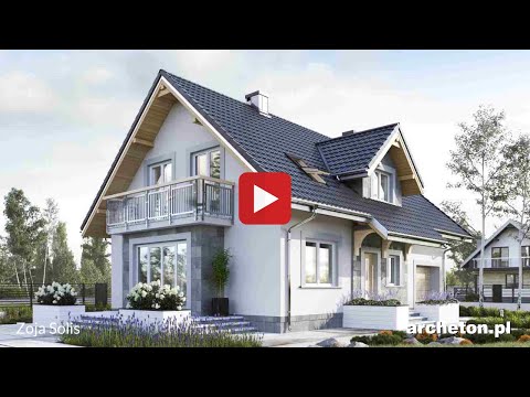 Projekt domu Zoja Solis - archeton.pl - z poddaszem użytkowym 172 m2