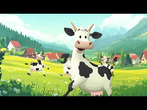 Tańczące Krowy na Pastwisku - Wesoła Piosenka dla Dzieci 🎶🐄 Krowy bawią się przy muzyce - Bajo Disco