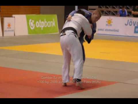 Judo 2009 Paks +100kg Gombár Sz (HUN) - D' Agostino R (ITA) Junior Atom Cup