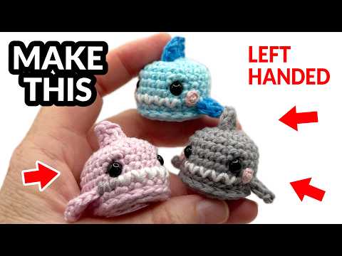 Chomp the Shark Crochet Along - Amigurumi Tutorial (Left-Handed Version)