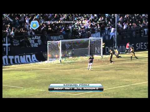Gol de Pérez.Independiente RM 1 Almirante 0.Fecha 41.Torneo Primera B Nacional.Fútbol Para Todos