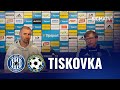 Trenéři Holeňák a Chromý po utkání FORTUNA:NÁRODNÍ LIGY SK Sigma Olomouc B - FK Varnsdorf