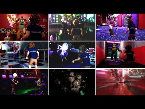 All Jumpscares in 3rd Person View - Five Nights at Freddy's: Security Breach