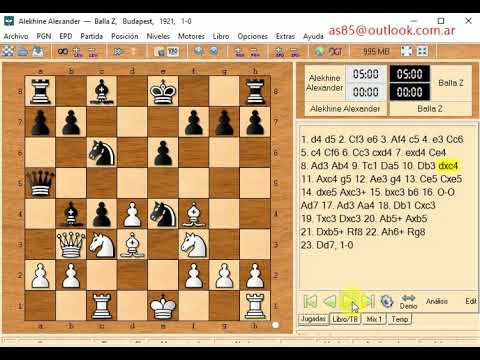 Alekhine  Aleksandrovich and balla z  1 0     553