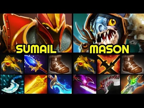 SUMAIL vs MASON Carry Battle — Dragon Knight vs Slark 7.27 Dota 2