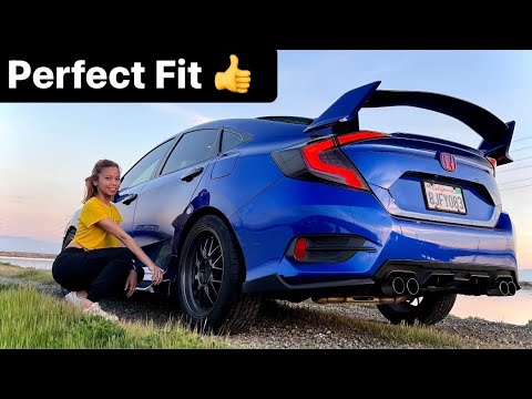 Side Skirt Extension For Honda Civic 10th Gen Sedan NINTE Side Splitter Exterior Mod DIY Install